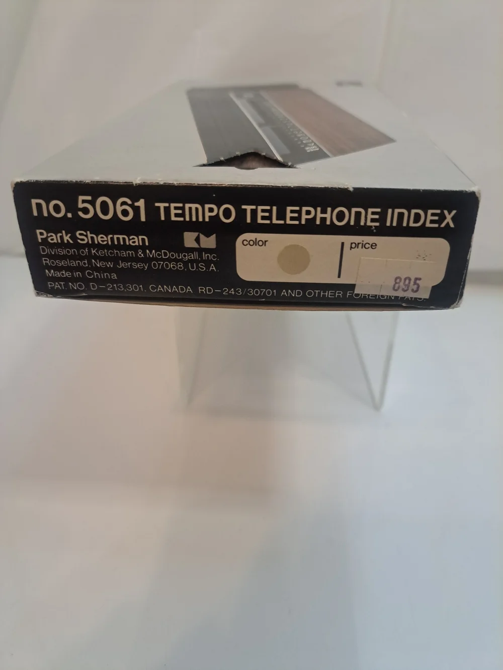 Park Sherman Tempo Telephone Directory Index Pop Up Push Button BROWN-Vintage